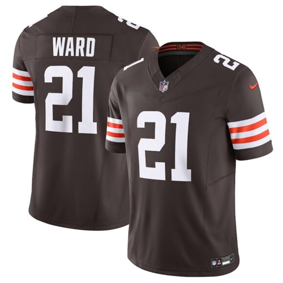 Mens Youths Choose Denzel Ward Brown Stitched Jersey Vapor